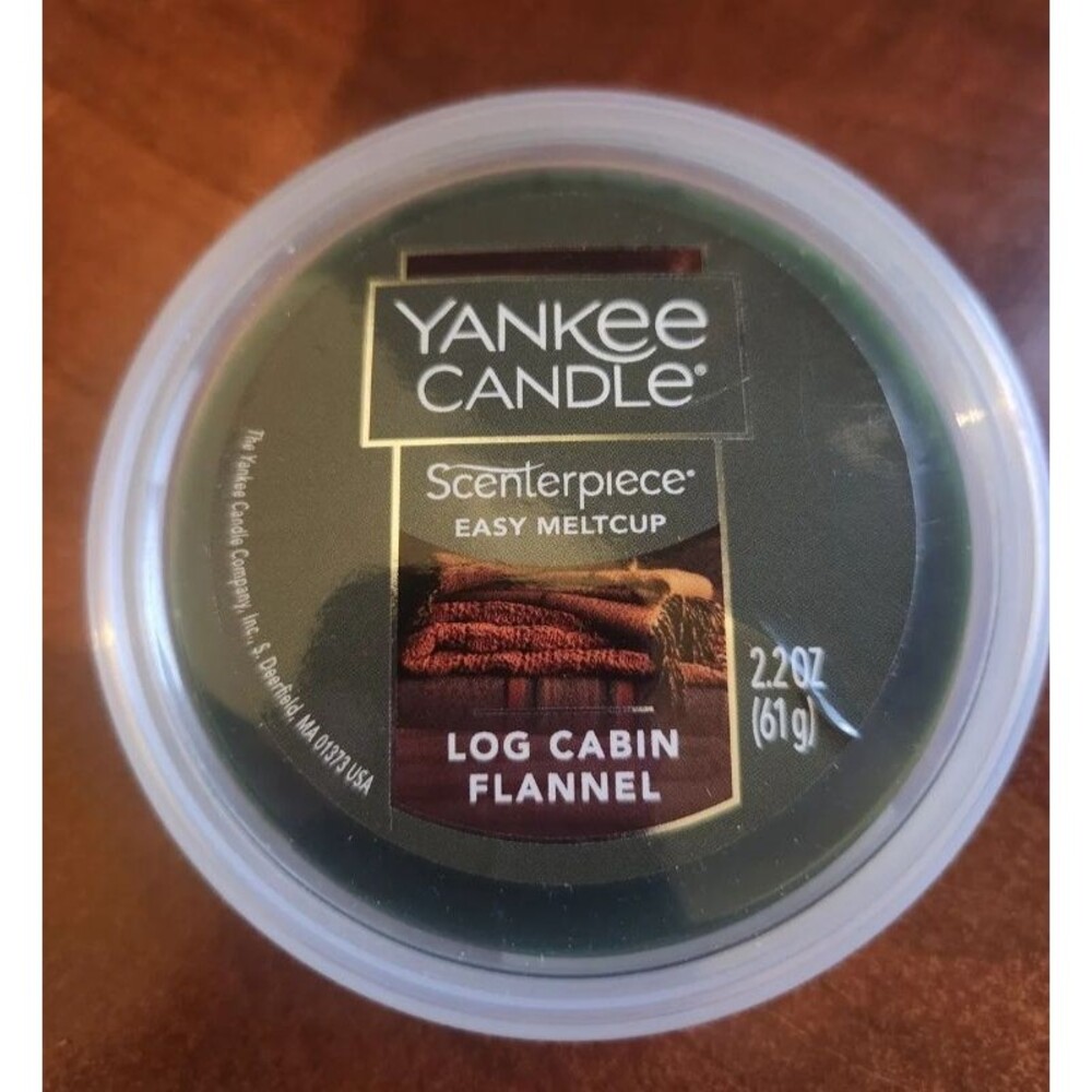 Yankee Candle Meltcup 24 Hour Fragrance 2.2 oz Scenterpiece Log Cabin Flannel